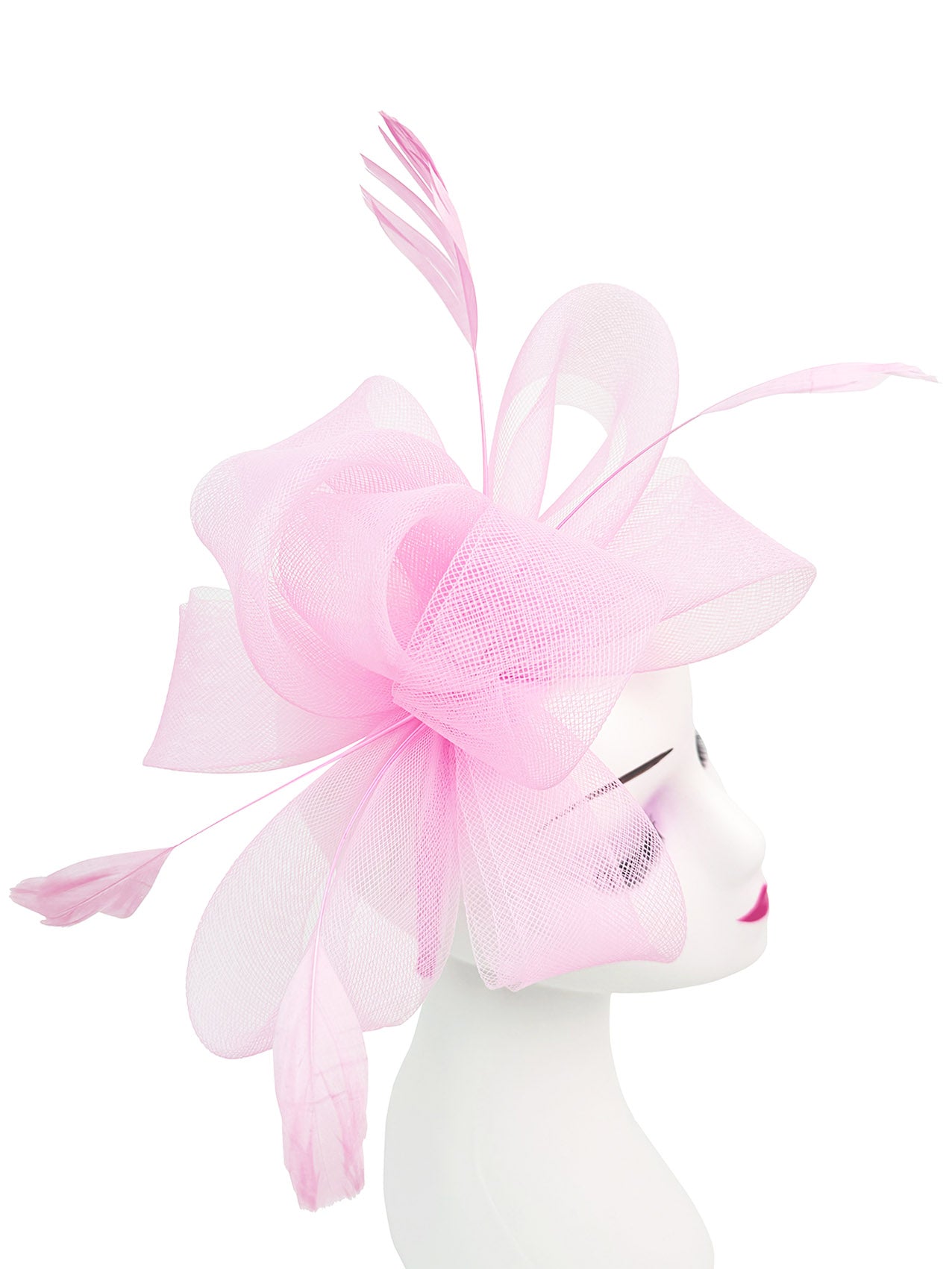 Flower & Feathers Detailed Fascinator Hat with Headband and Clip in Vibrant Colors for Special Occasions
