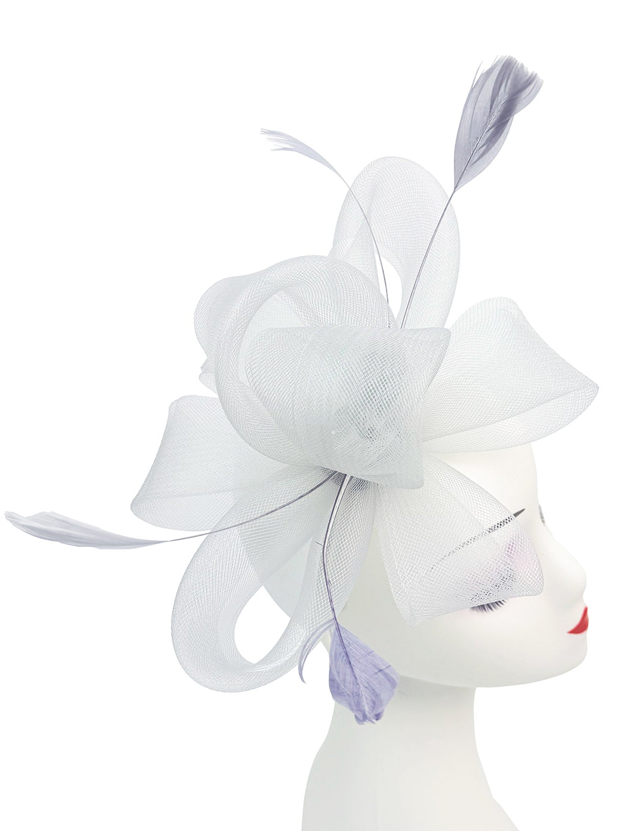 Flower & Feathers Detailed Fascinator Hat with Headband and Clip in Vibrant Colors for Special Occasions