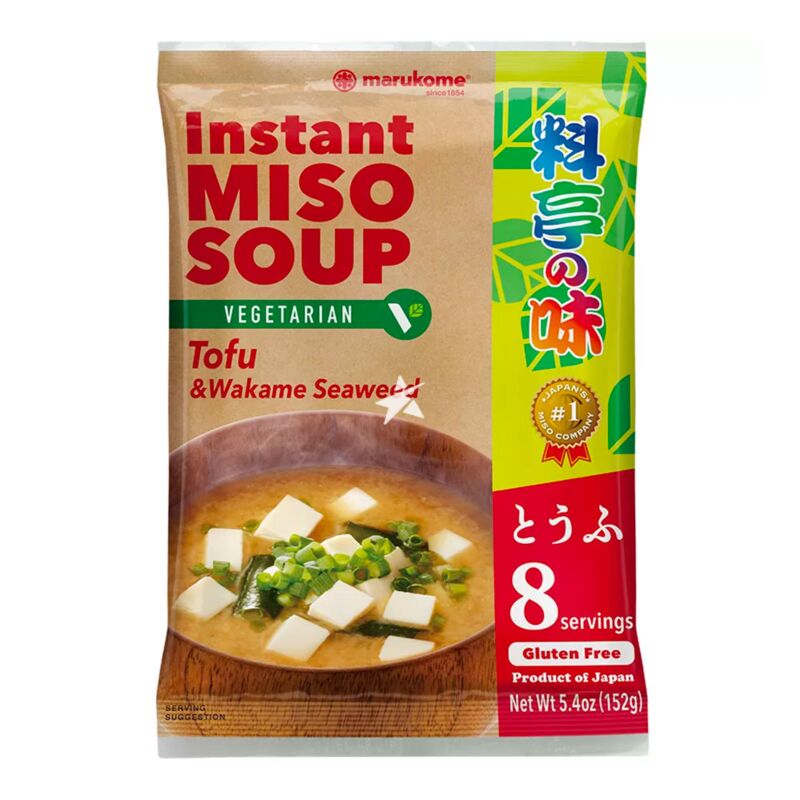 Marukome Instant Miso Soup Tofu Vegetarian (8 Servings) 丸米牌料亭即食味噌汤豆腐素食8人份