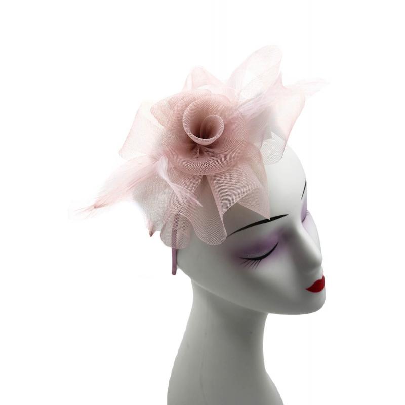 Folded Bow Fascinator with Tipped Feathers