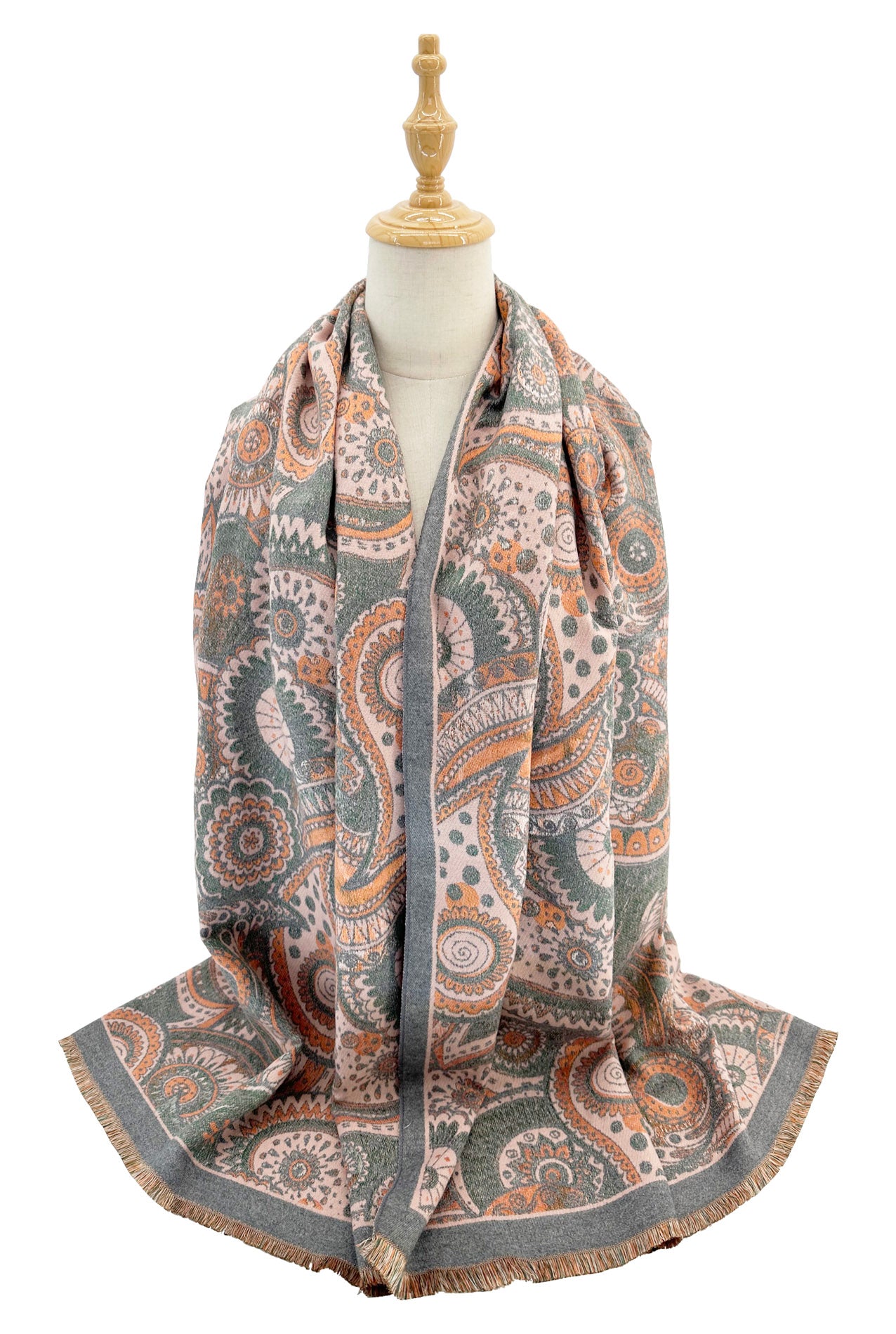 Women's Cashew Flower Long Shawl Scarf Thick Warm Autumn Winter New Style Fashion Accessory