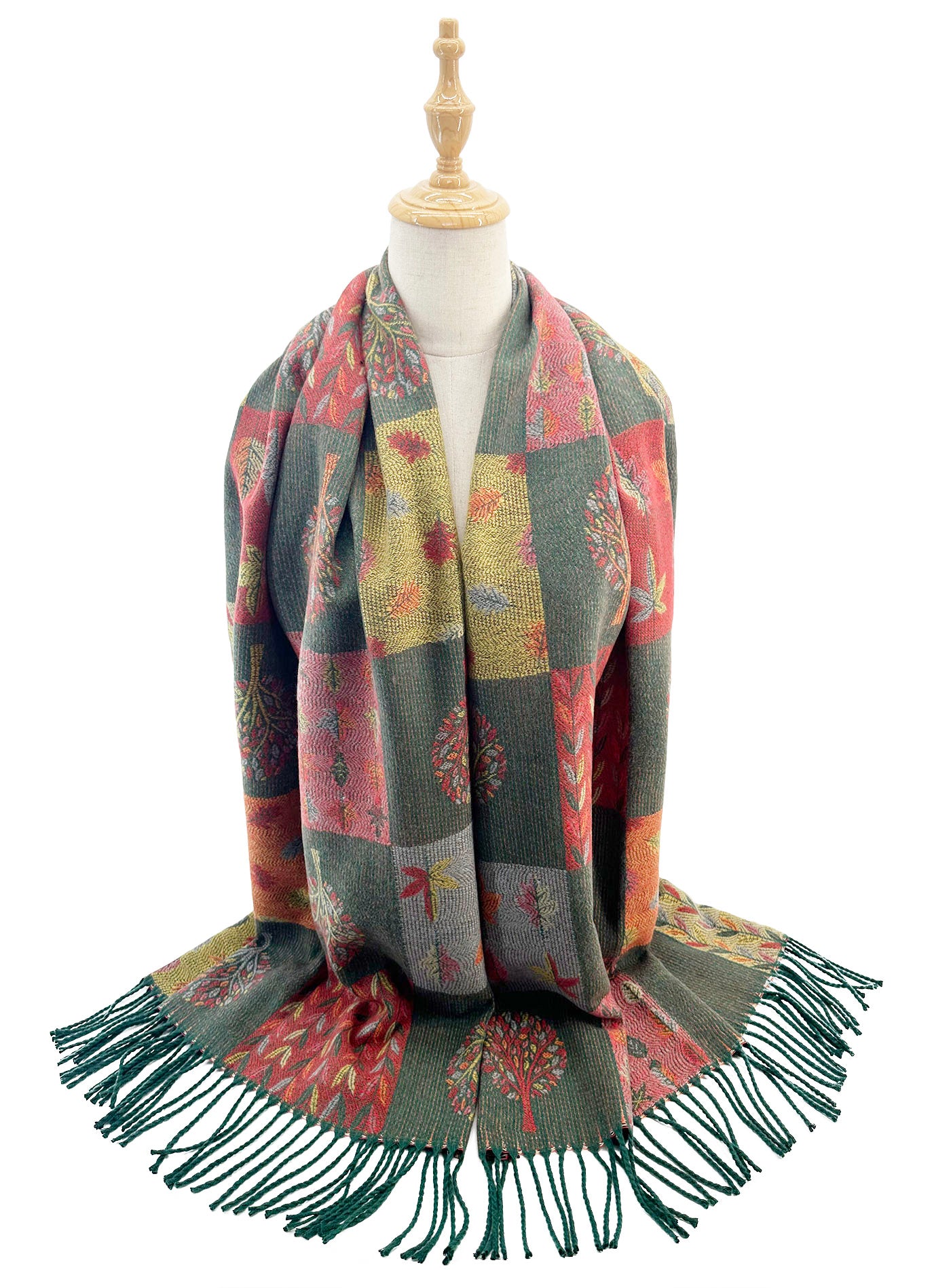 Scarf Diamond Pattern Scarf Women's High end Fashion Thickened Cold proof Outdoor Shawl Big Bazaar