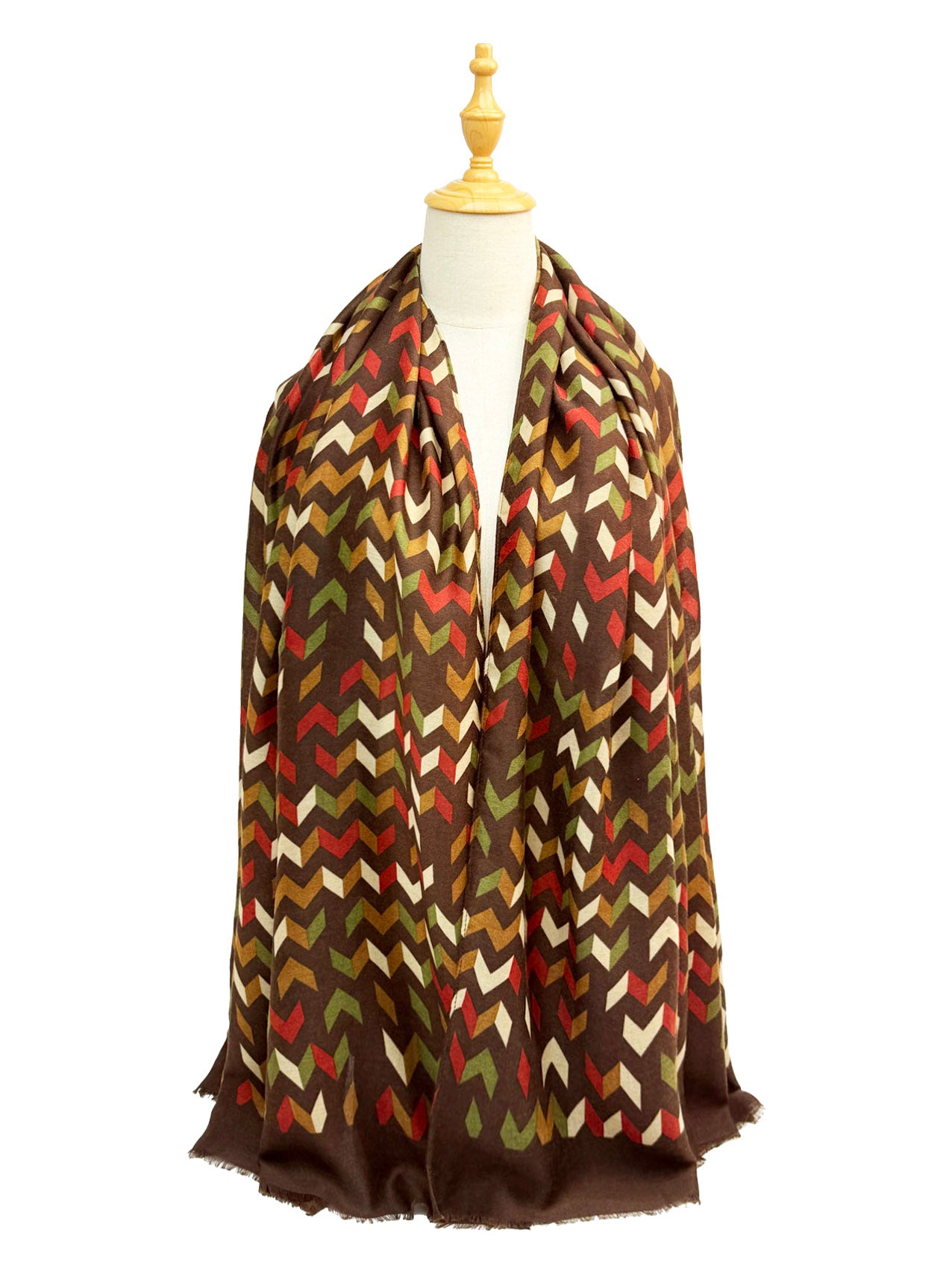 New Coming Winter Fashion Scarf in Vibrant Green Gift Box with Geometric Pattern for Stylish Warmth
