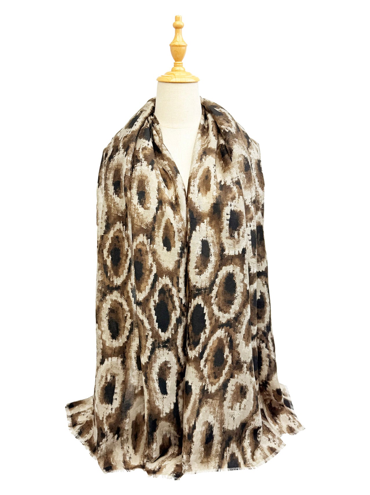 New Coming Winter Fashion Scarf Stylish Grey & Black Circle Pattern for Cozy Elegance in British English Language