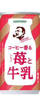 Suntory Boss Strawberry with Milk Coffee  老板草莓風味牛奶咖啡罐裝