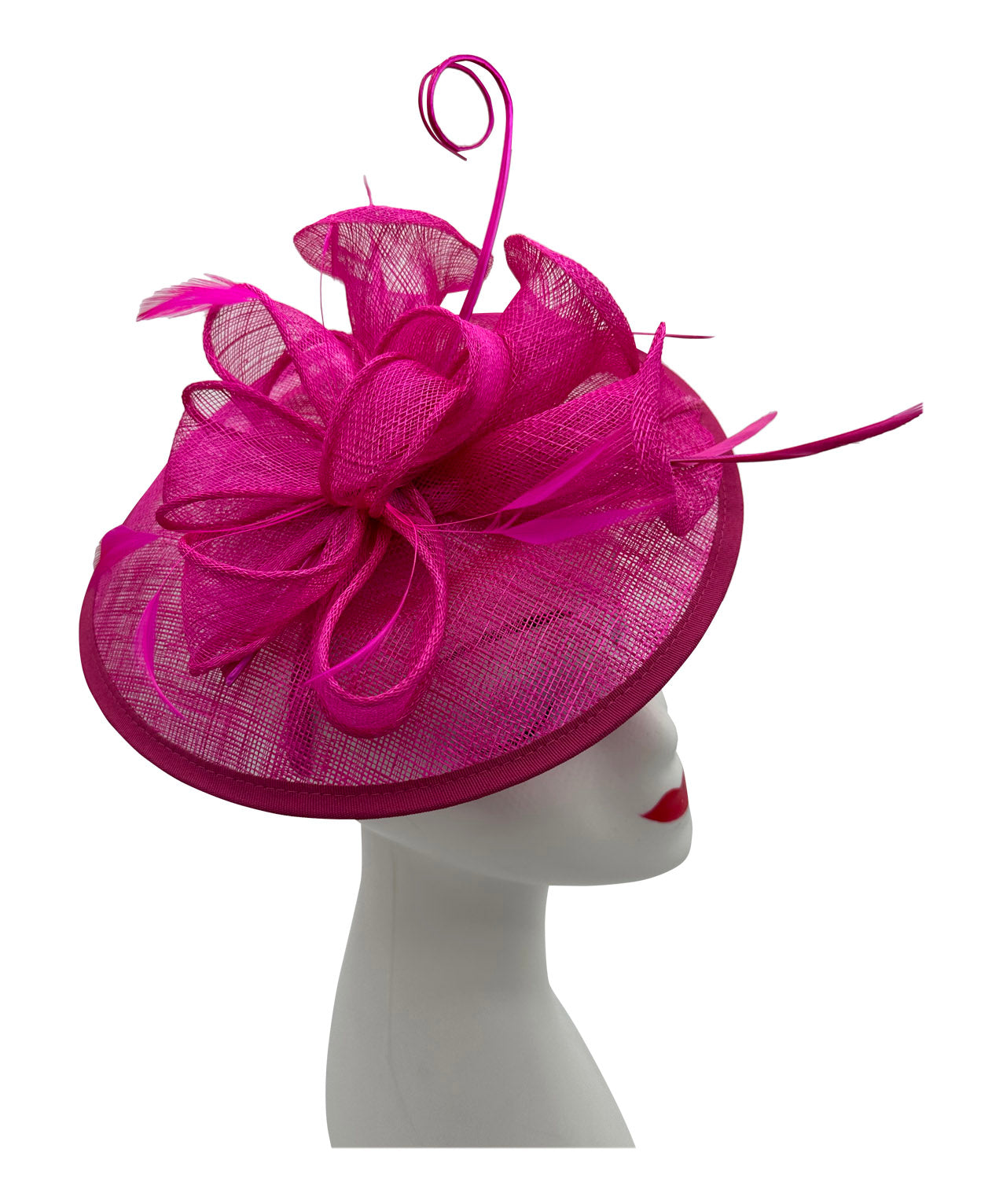 Sinamay Petunia Flower Fascinator with A Saucer Base