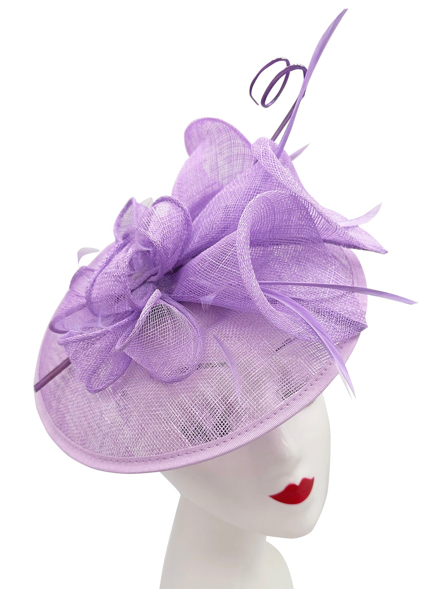 Sinamay Petunia Flower Fascinator with A Saucer Base