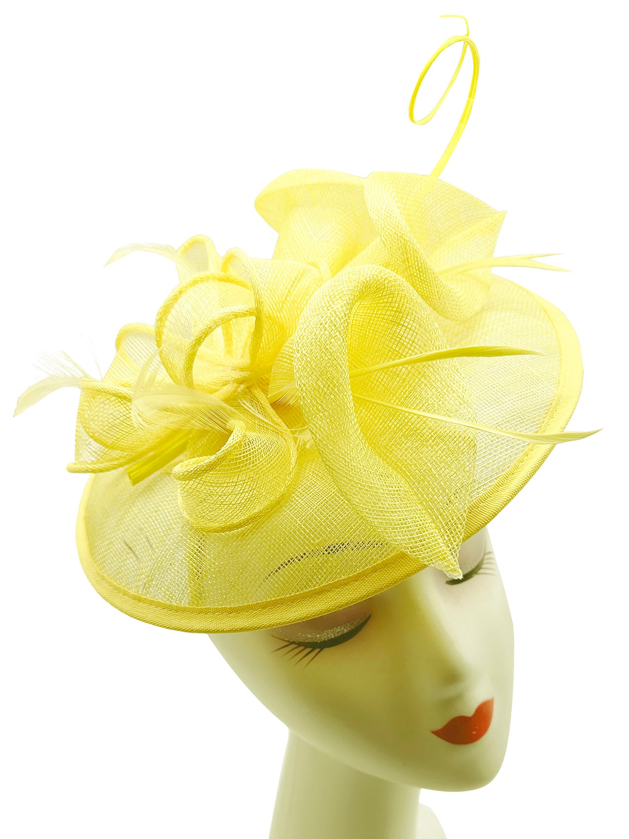 Sinamay Petunia Flower Fascinator with A Saucer Base