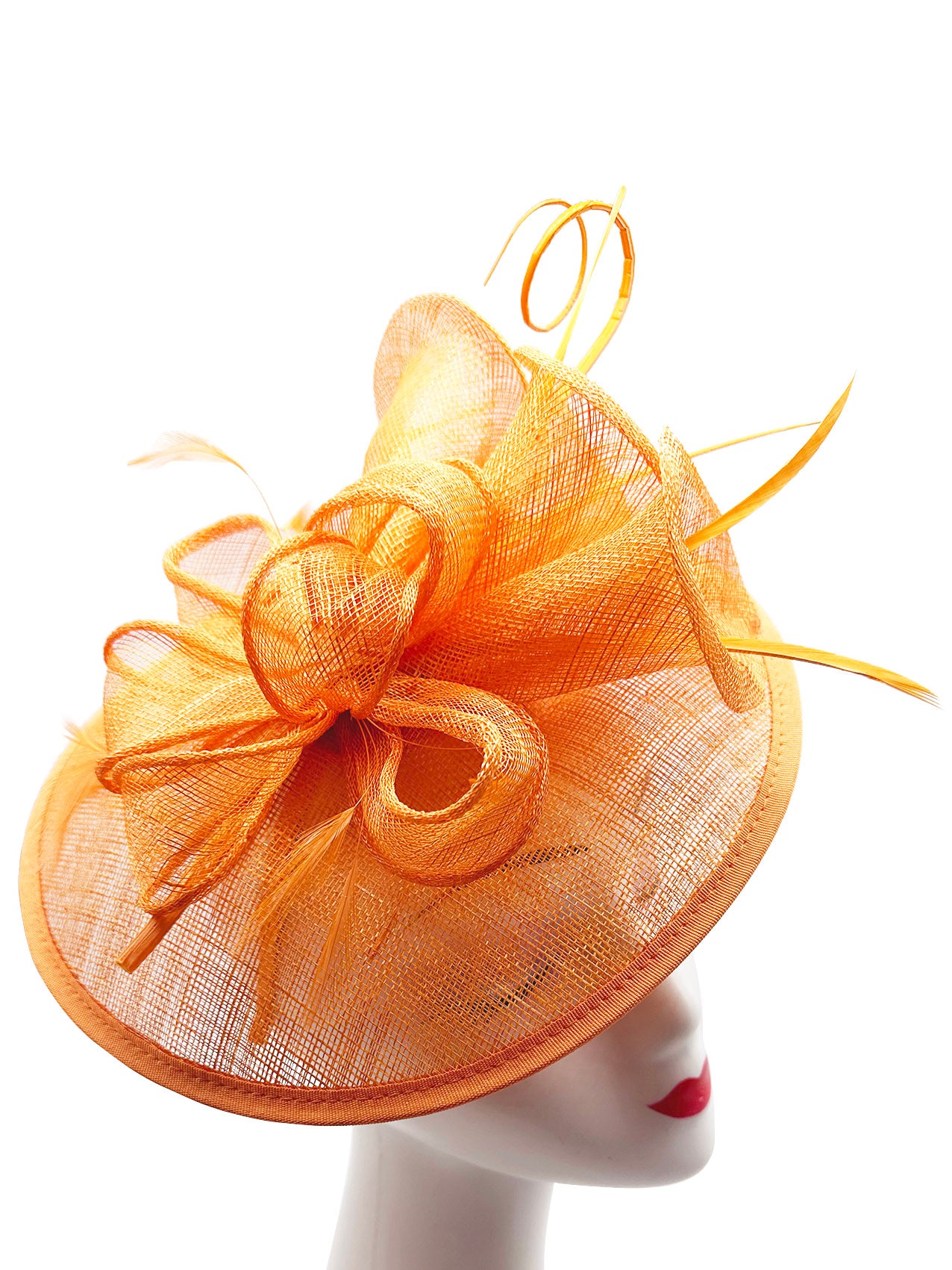 Sinamay Petunia Flower Fascinator with A Saucer Base