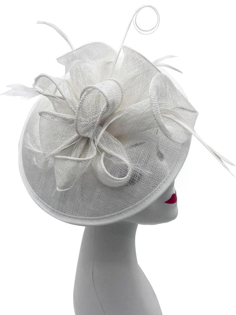Sinamay Petunia Flower Fascinator with A Saucer Base