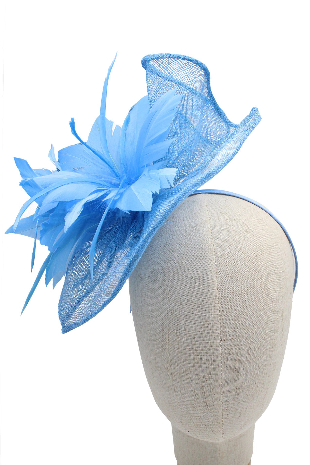 Lotus Flower with A Feathers Burst Fascinator in Vibrant Colors for Special Occasions