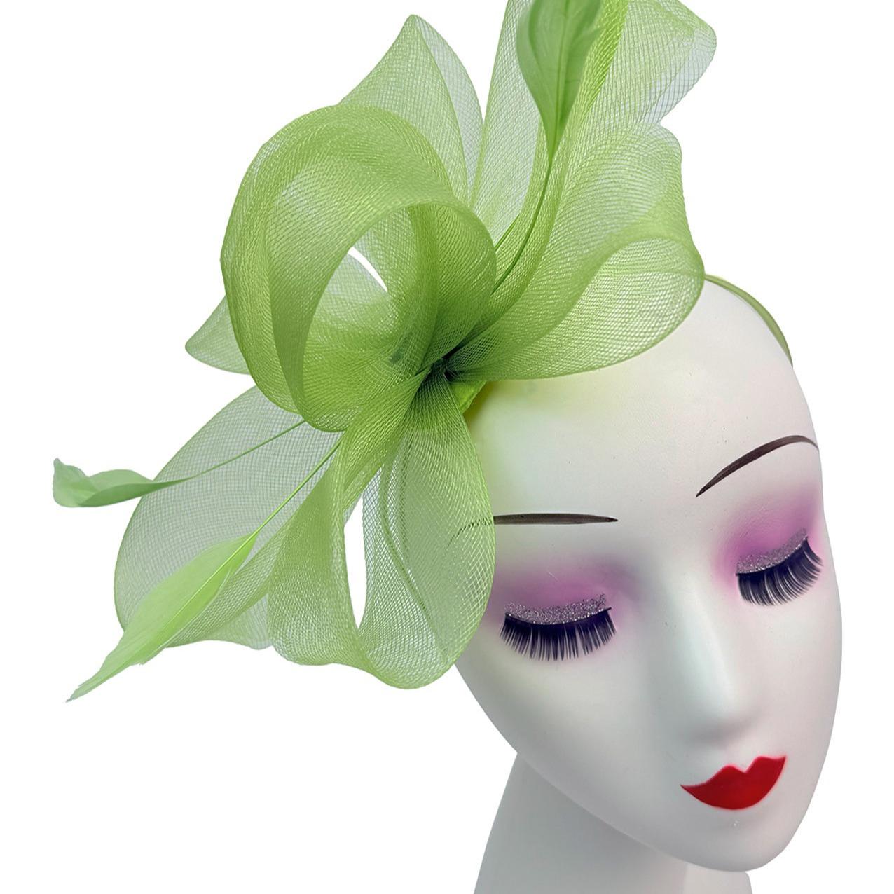 Flower & Feathers Detailed Fascinator Hat with Headband and Clip in Vibrant Colors for Special Occasions