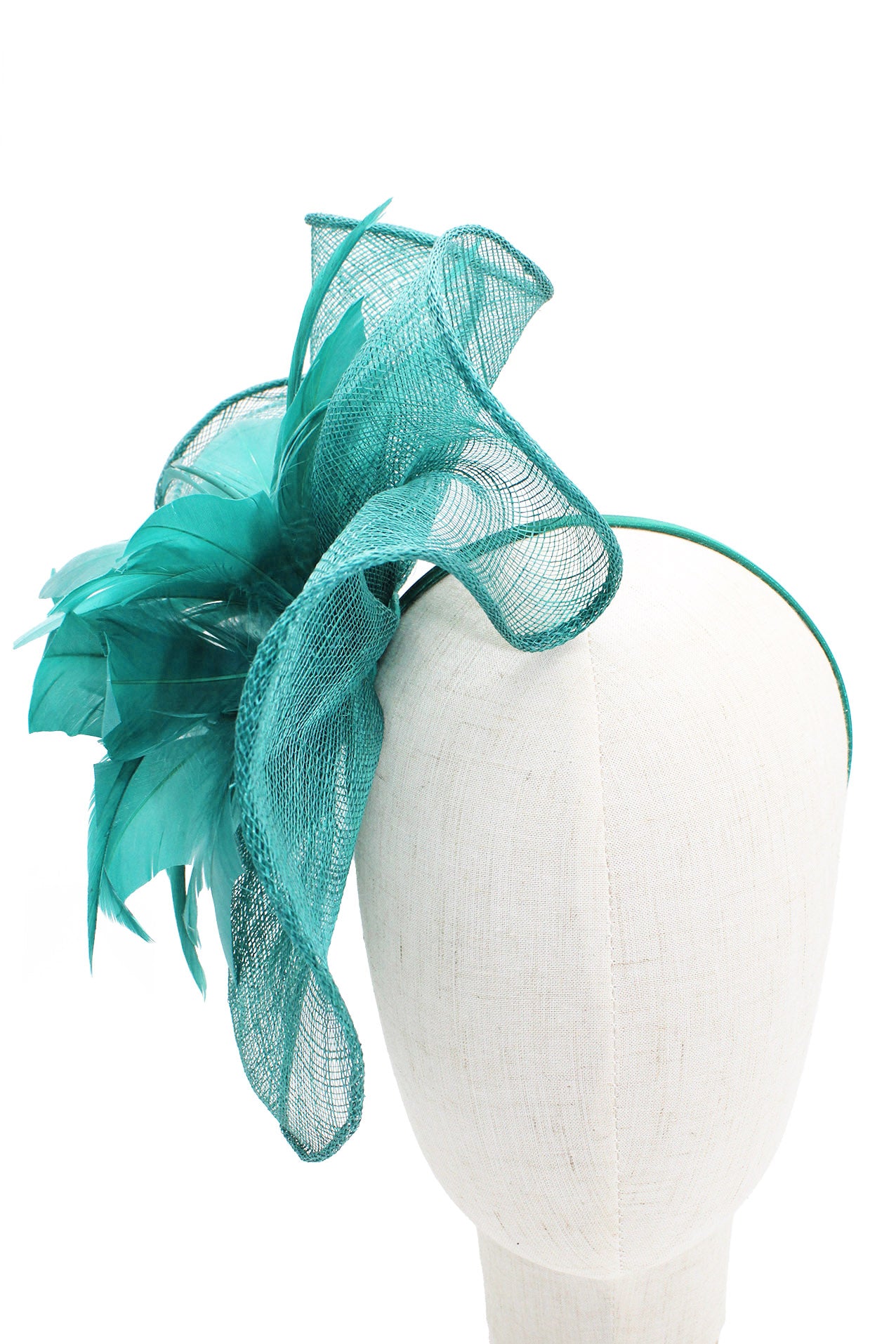 Lotus Flower with A Feathers Burst Fascinator in Vibrant Colors for Special Occasions