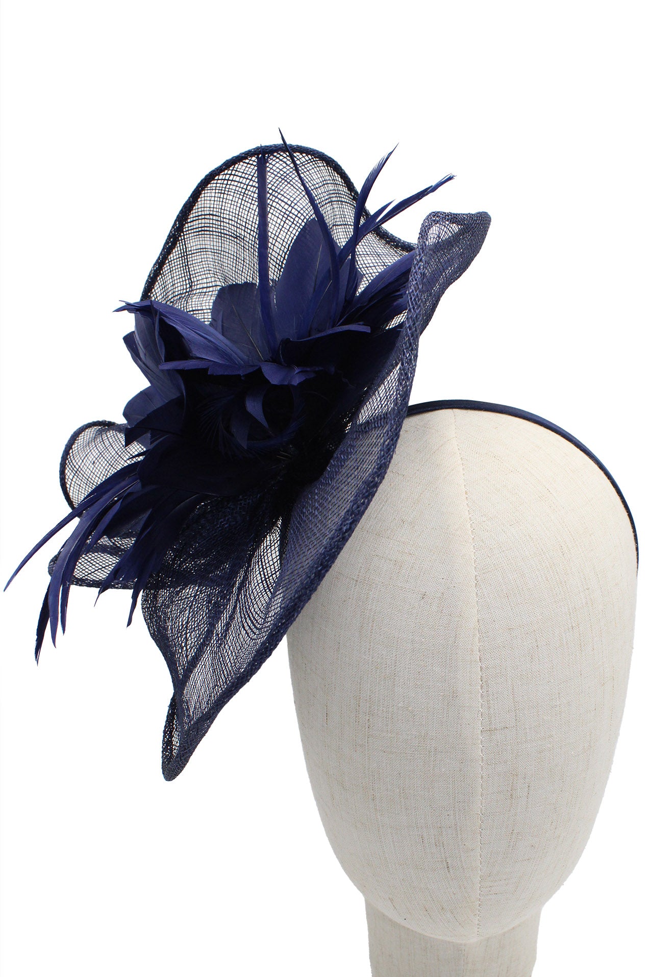 Lotus Flower with A Feathers Burst Fascinator in Vibrant Colors for Special Occasions