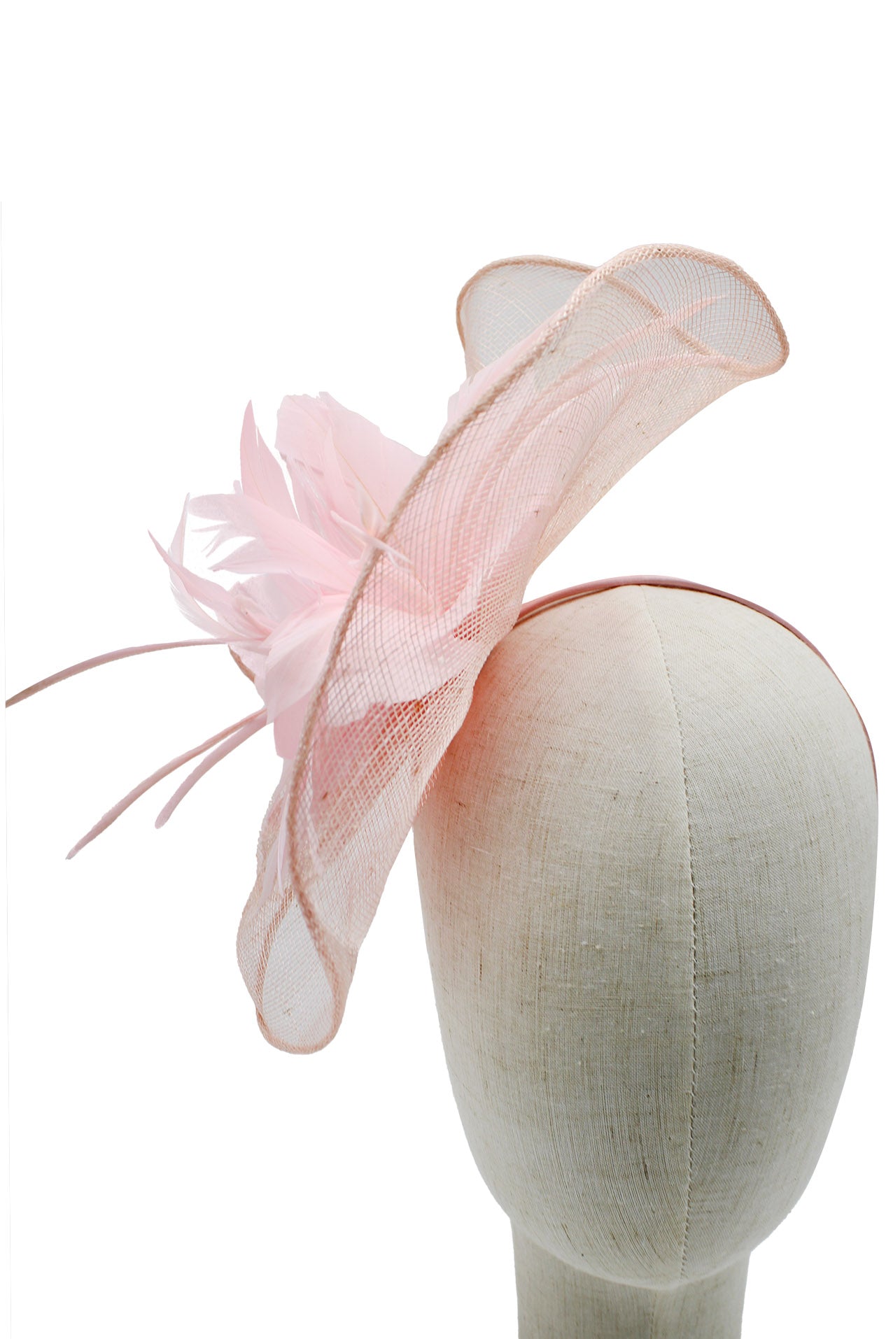 Lotus Flower with A Feathers Burst Fascinator in Vibrant Colors for Special Occasions