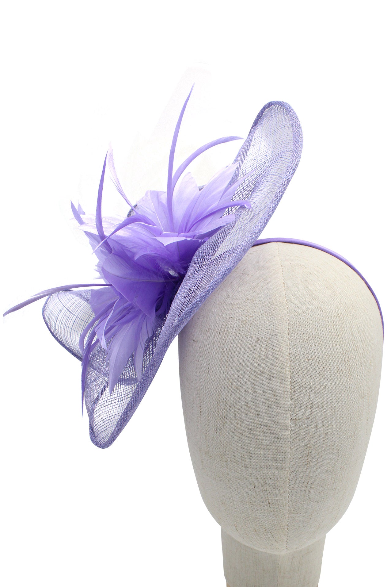 Lotus Flower with A Feathers Burst Fascinator in Vibrant Colors for Special Occasions