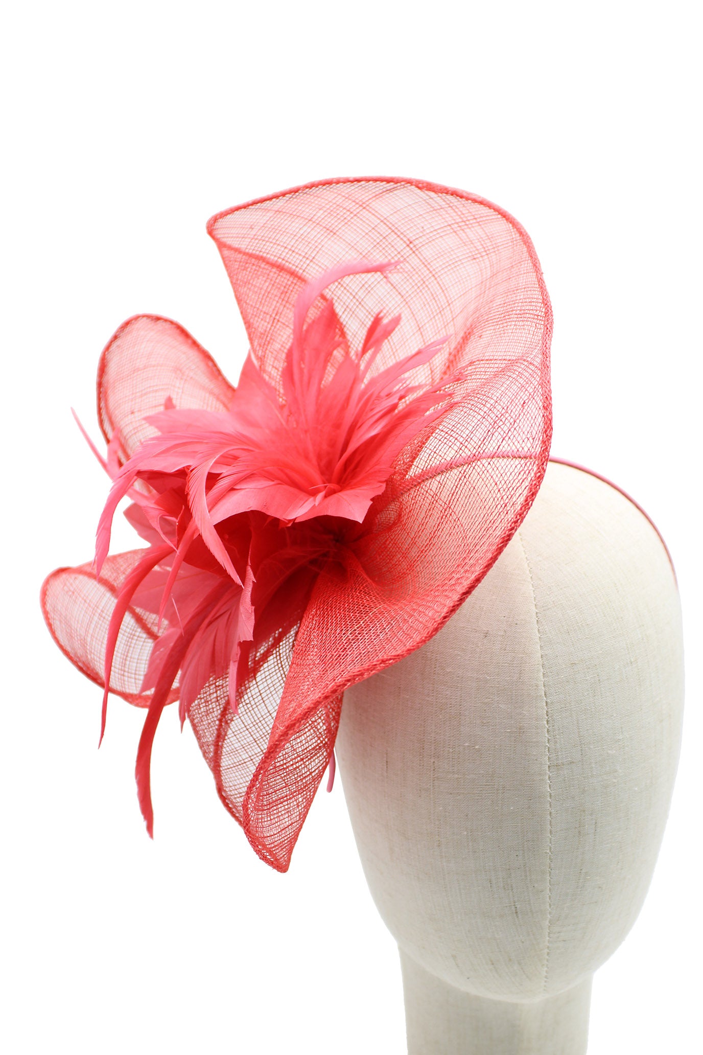 Lotus Flower with A Feathers Burst Fascinator in Vibrant Colors for Special Occasions